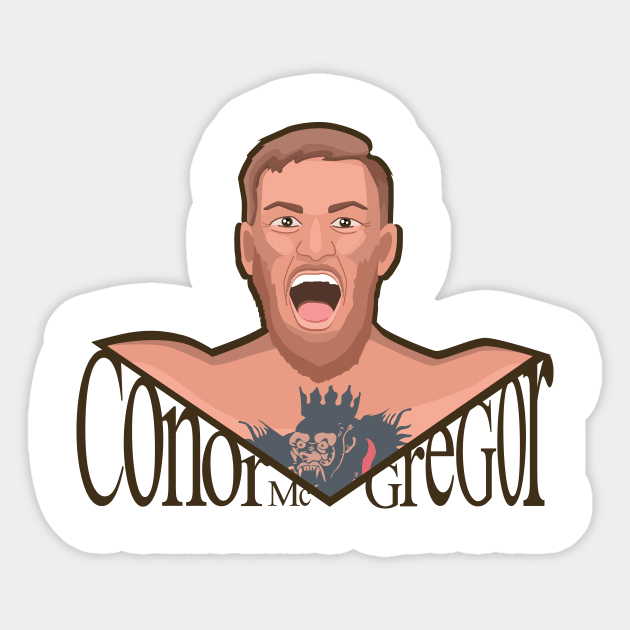 Ireland, Dublin, Conor McGregor,  fighter Sticker by KSENIYAPAVLENKO